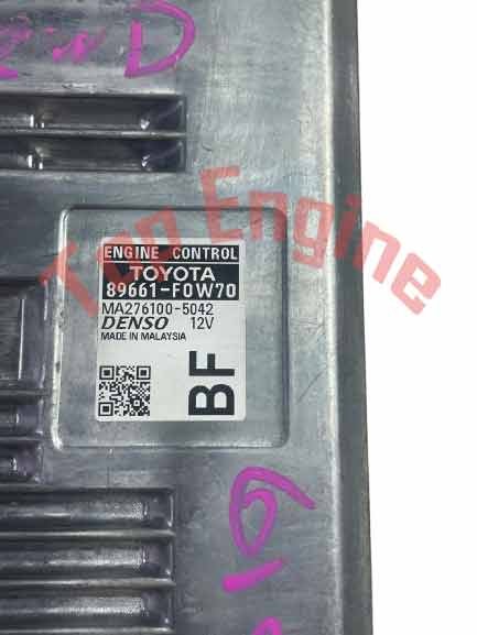 DENSO Engine Control Unit (ECU/ECM) – Toyota Hilux 2GD 4WD MTM (89661-F0W70) – BF